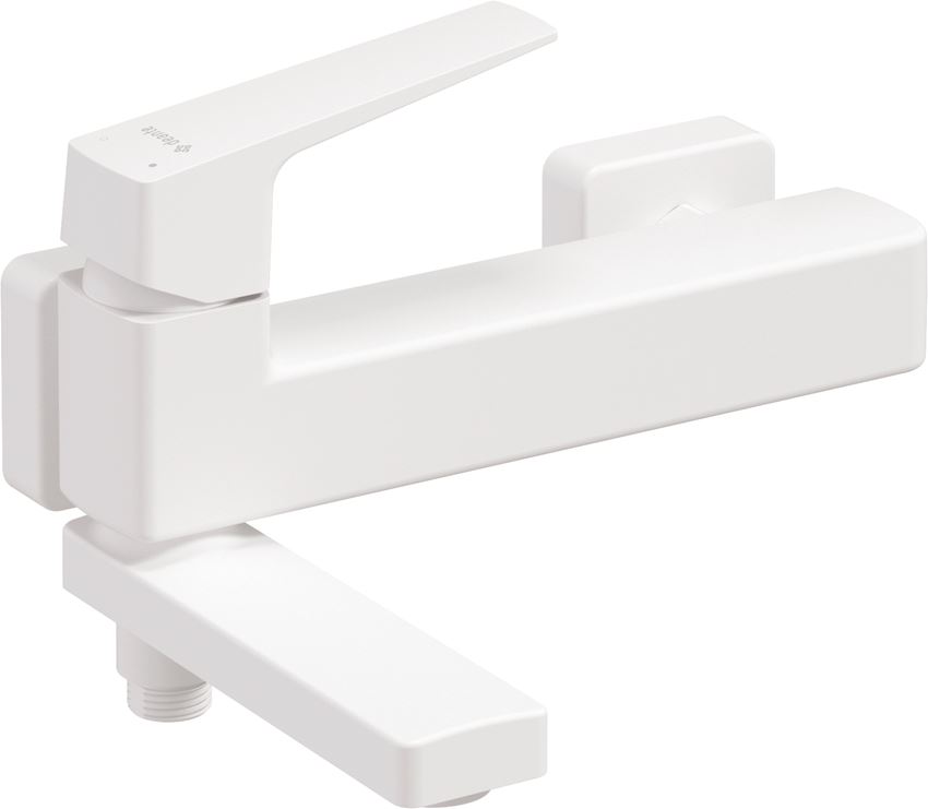 Bateria wannowa ścienna ze składaną wylewką bez zestawu natryskowego bianco Deante Blur