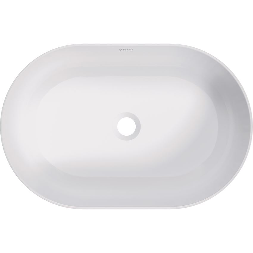Umywalka stawiana na blat 58 cm biały mat Deante Round