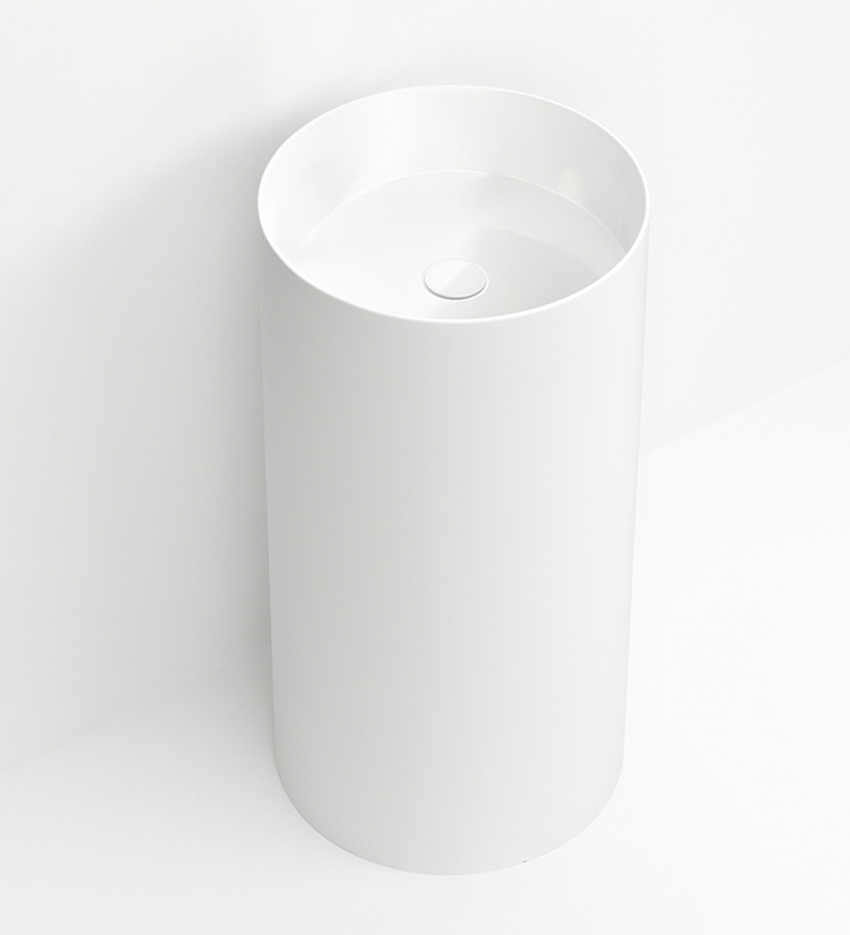 Umywalka kompozytowa wolnostojąca 44 cm biała IÖ Lexa