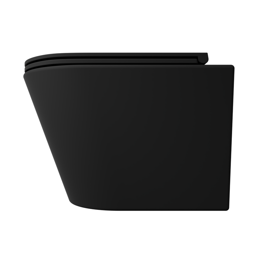Miska WC podwieszana z deską wolnoopadającą Slim 35,5x51,5 cm black mat IÖ Furi Spin Flux Plus