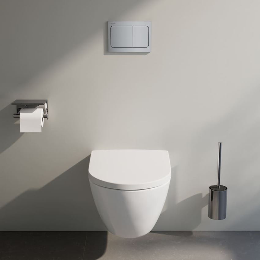 Miska WC podwieszana Silent Flush Rimless EasyFit 3.0 z deską WC wolnoopadającą 36x54 cm biała Laufen Pro X