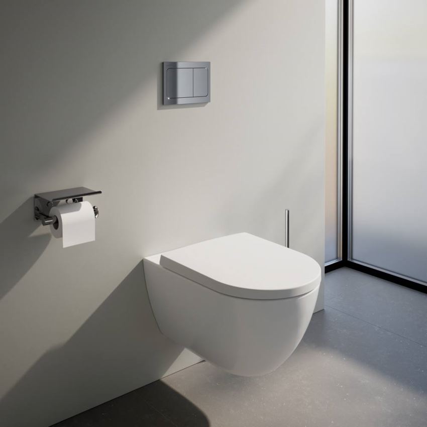 Miska WC podwieszana Silent Flush Rimless EasyFit 3.0 z deską WC wolnoopadającą 36x54 cm biała Laufen Pro X