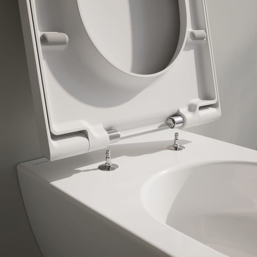 Miska WC podwieszana Silent Flush Rimless EasyFit 3.0 z deską WC wolnoopadającą 36x54 cm biała Laufen Pro X