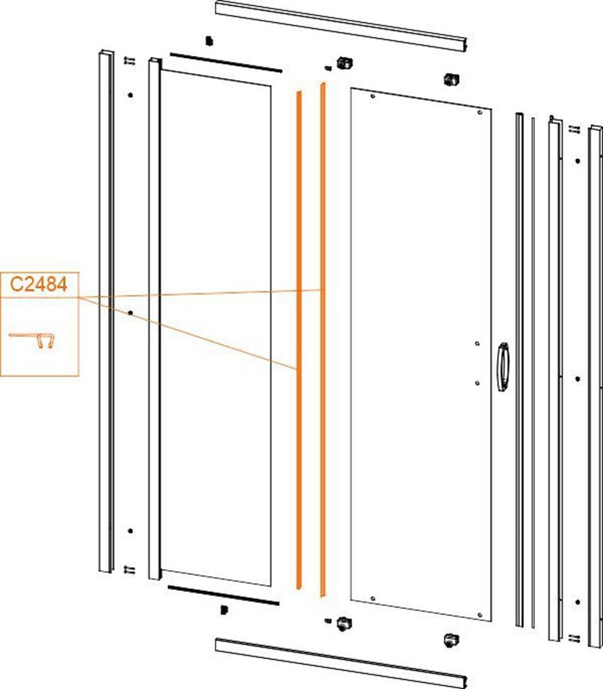 Uszczelka pionowa Sanplast 660-C2484