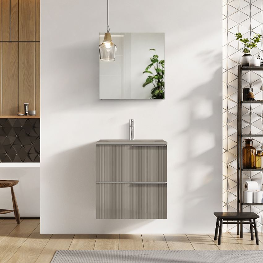 Szafka wisząca z lustrem 60 cm Elita Basic 60 2D