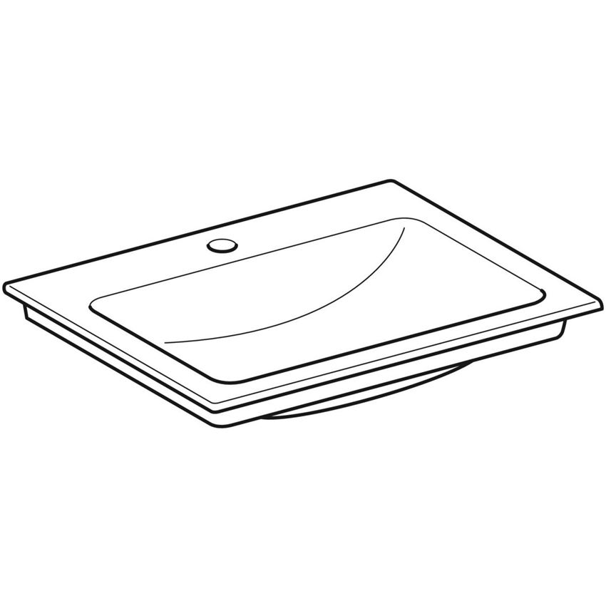 Umywalka Geberit One 505.010.01.1 rys techniczny