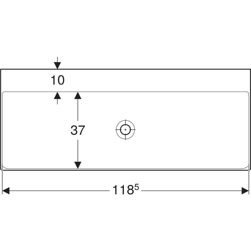 Umywalka Geberit One 505.021.01.5 rys techniczny
