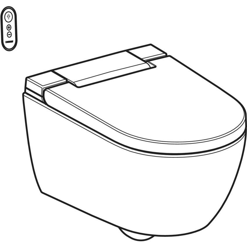 Urządzenie wc Geberit AquaClean Alba 146.350.01.1 rys techniczny