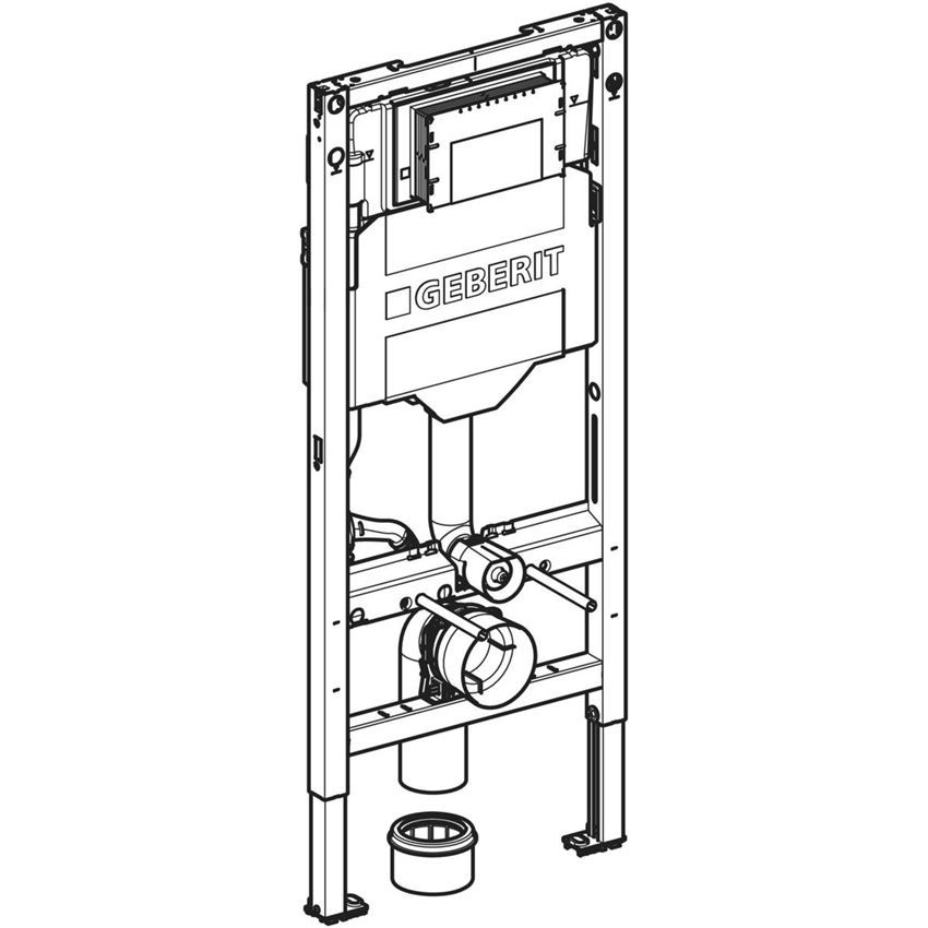 Stelaż podtynkowy do wiszących misek WC 112 cm ze spłuczką podtynkową Sigma 12 cm Geberit Duofix