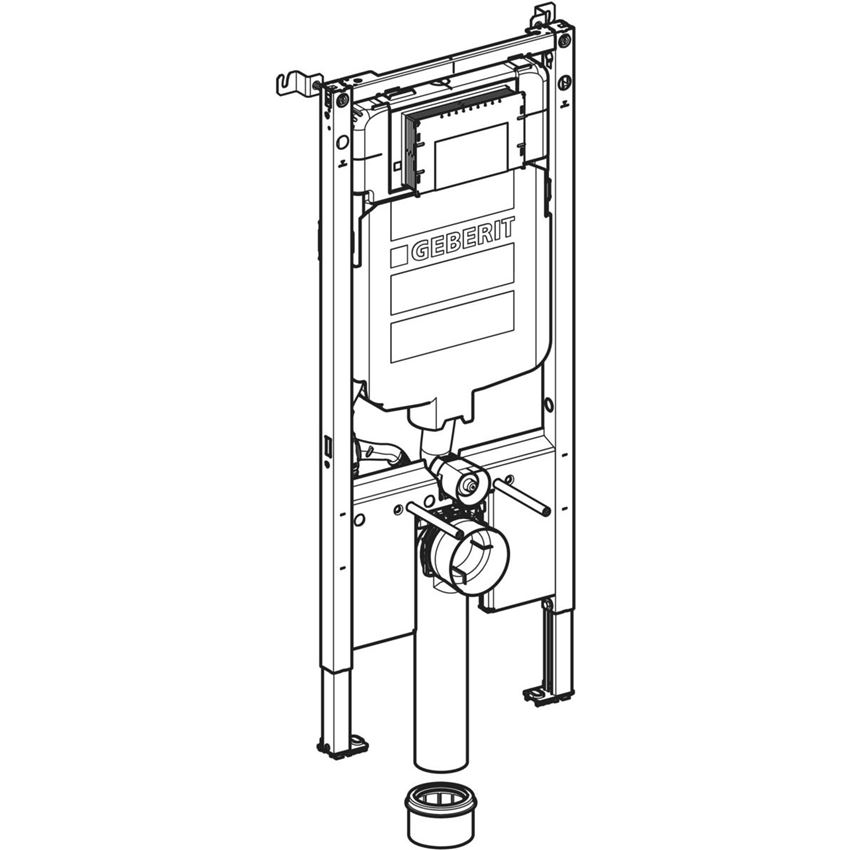 Stelaż podtynkowy do wiszących misek WC ,114 cm ze spłuczką podtynkową Sigma 8 cm Geberit Duofix 111.796.00.2