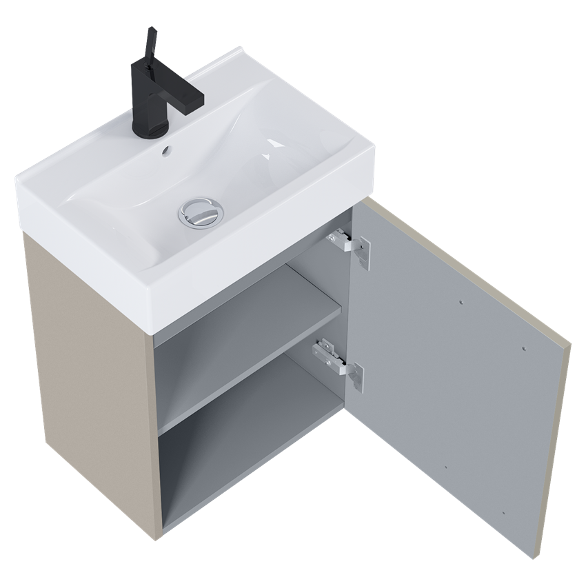 Szafka z umywalką 45 cm Elita Tiny 45 1D Fume Matt
