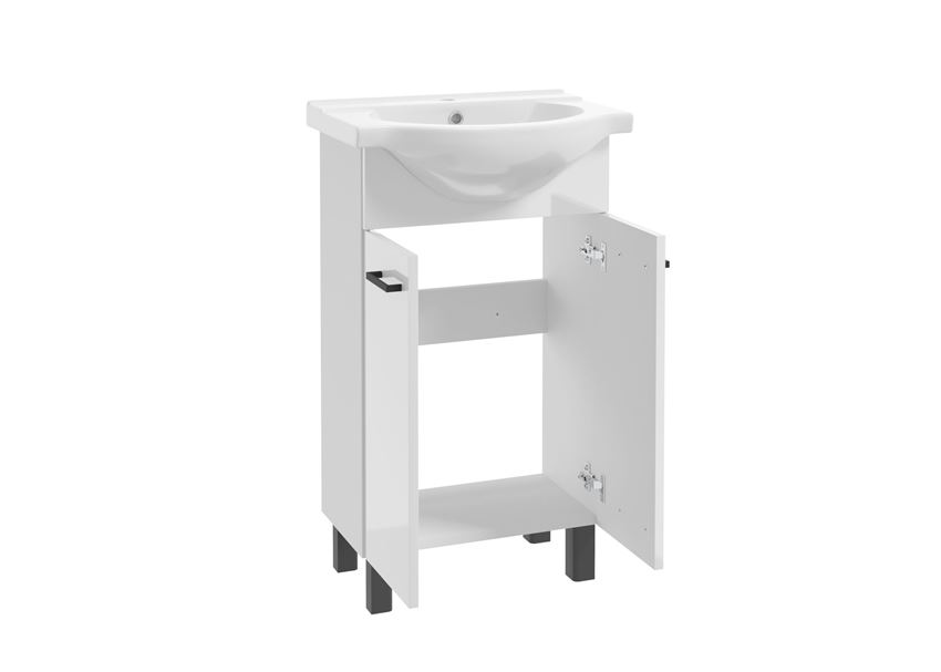 Szafka z umywalką 50 cm biały połysk Defra Reaction
