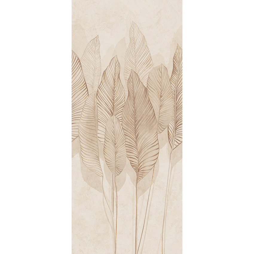 Dekor gresowy 119,8x274,8 cm Tubądzin Mild Clay Leaves