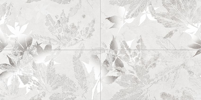 Dekor ścienny 4-elementowy mat+połysk 59,8x119,8 cm Domino Efemera Leaves