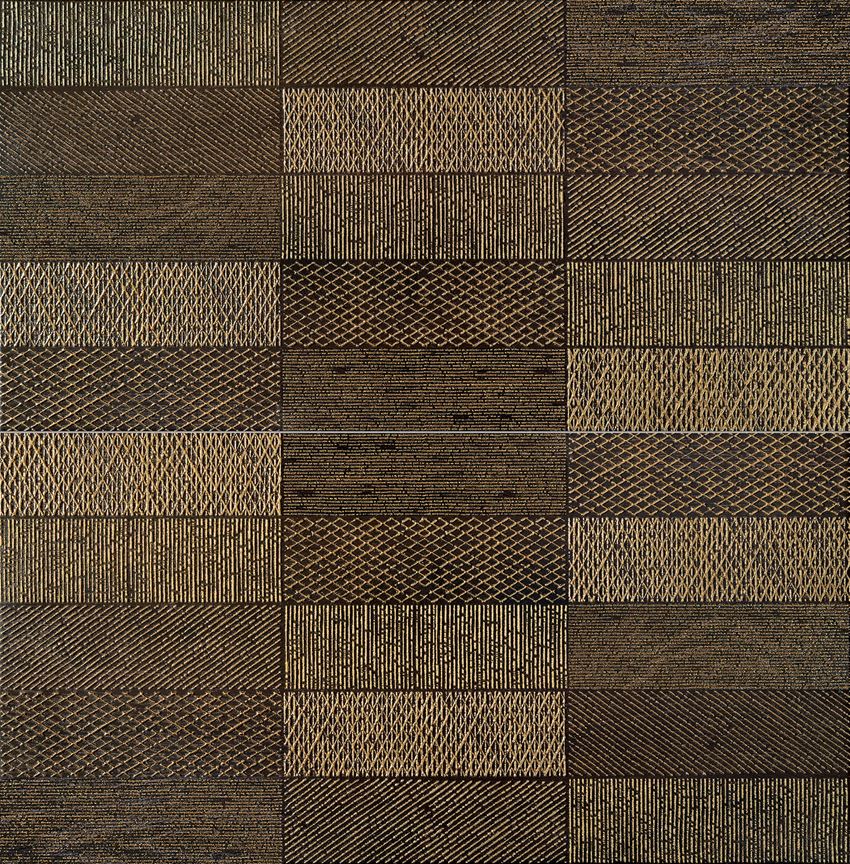 Dekor ścienny 2-elementowy mat+połysk 60,8x61,8 cm Domino Pietra Aurea Bars