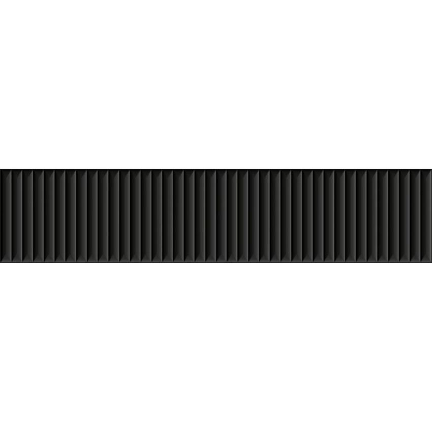 Płytka ścienna 6,5x29,8 cm Paradyż Duo Tonne Black Cegiełka Struktura A Mat