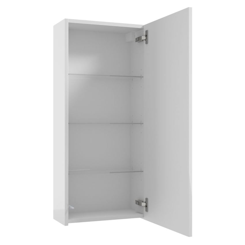 Szafka wisząca bez uchwytu 40 cm lakier biały połysk Defra Duo A40