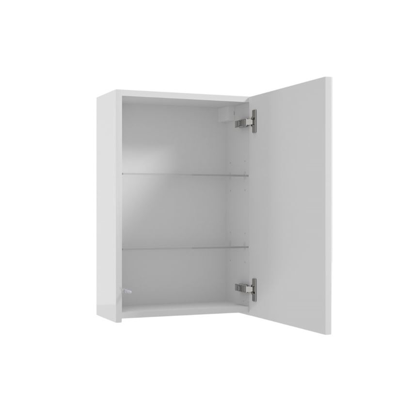 Szafka lustrzana z drzwiam 40 cm tafla lustrzana/lakier biały połysk Defra Duo