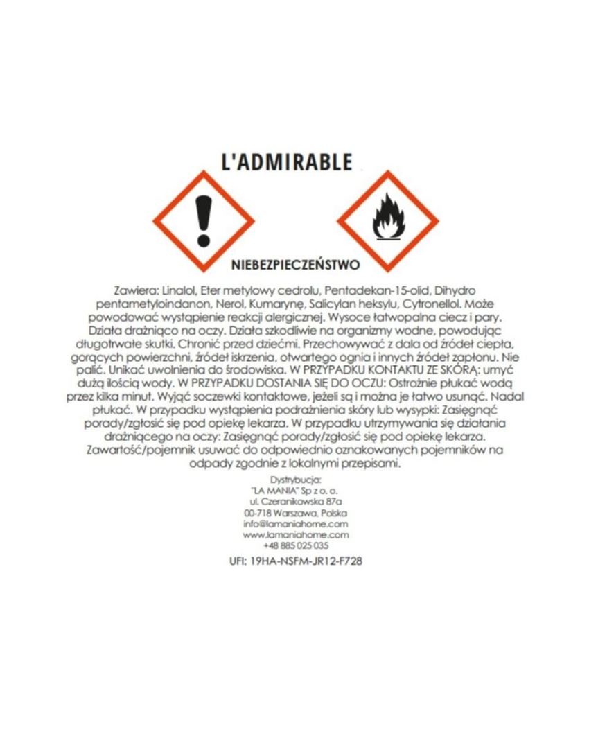 Dyfuzor zapachowy 500 ml La Mania Home Dyfuzor L'Admirable Noir L ulotka