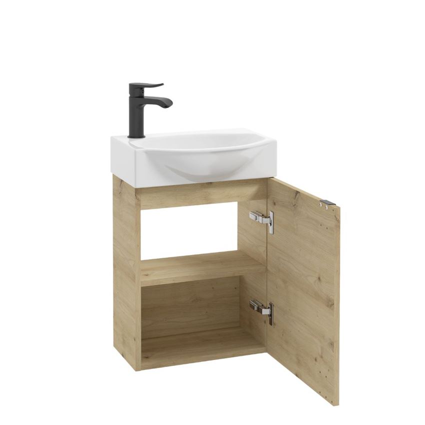 Szafka podumywalkowa bez uchwytów i umywalki 40 cm dąb artisan Defra Faro