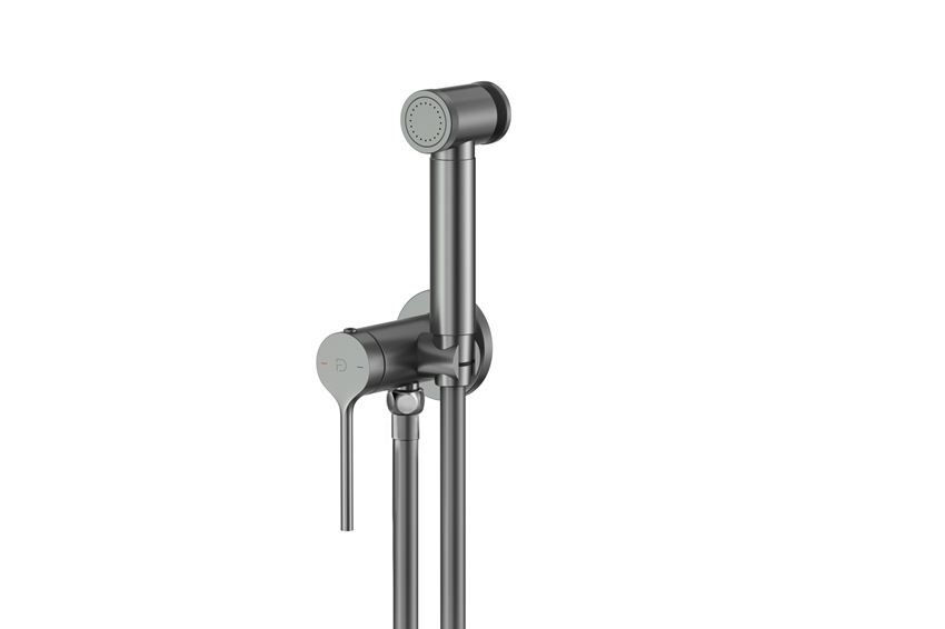 Bateria bidetowa podtynkowa ze słuchawką bidetta gun metal FDesign Colibri