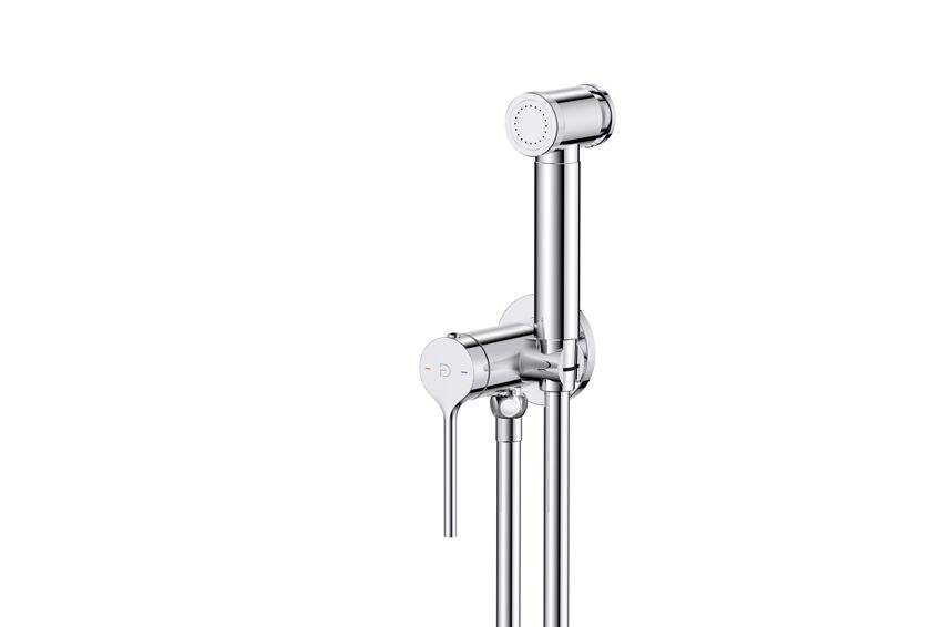 Bateria bidetowa podtynkowa ze słuchawką bidetta chrom FDesign Colibri