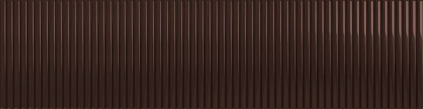Płytka ścienna 7,8x29,8 cm Tubądzin Groove Brown 1 STR Gloss