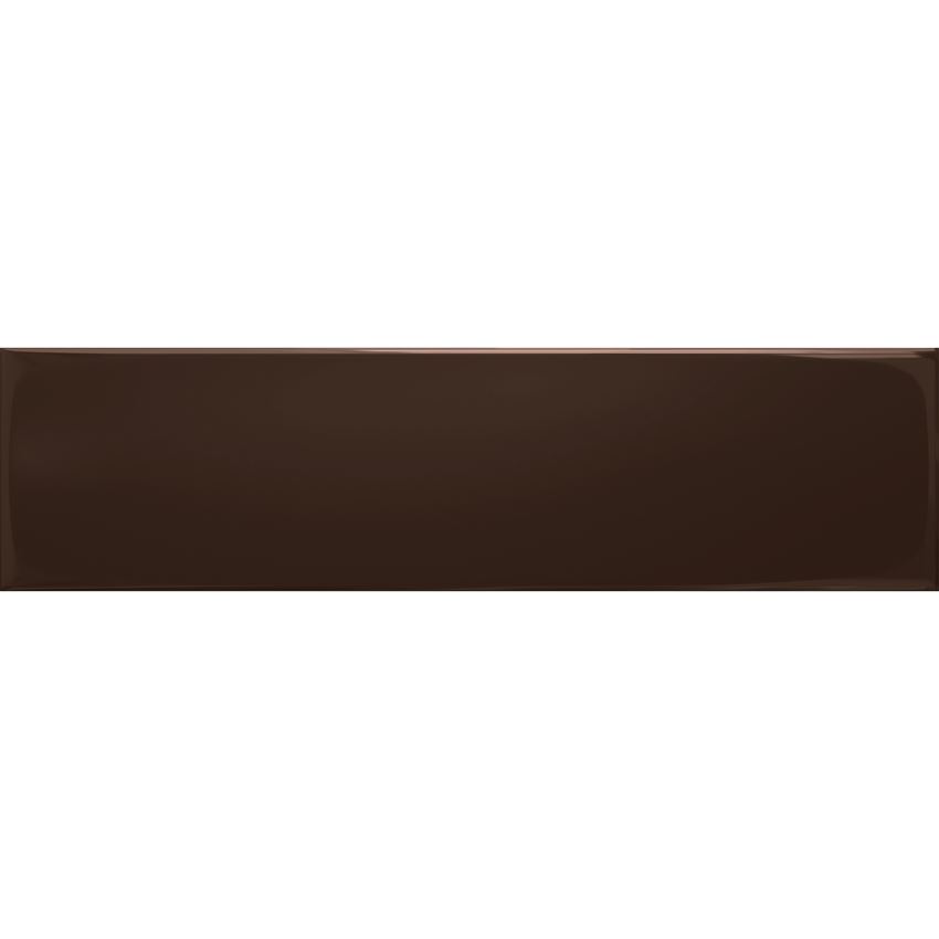 Płytka ścienna 7,8x29,8 cm Tubądzin Groove Brown Gloss
