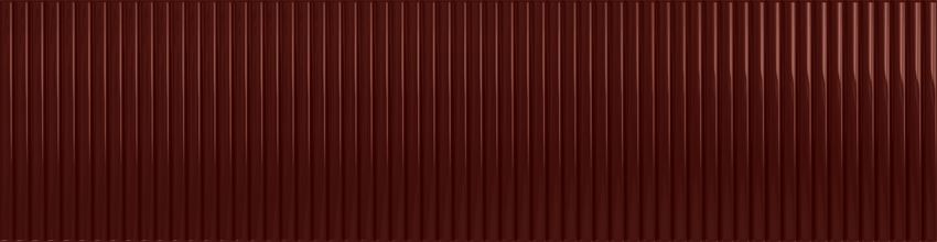 Płytka ścienna 7,8x29,8 cm Tubądzin Groove Burgundy 1 STR Gloss