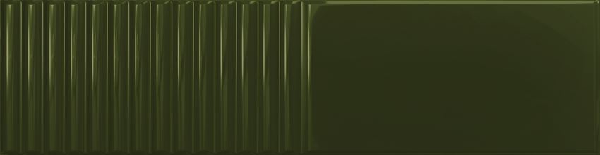 Płytka ścienna 7,8x29,8 cm Tubądzin Groove Olive 2 STR Gloss