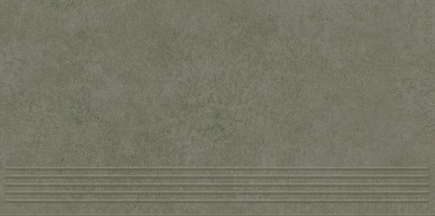 Płytka stopnicowa 29,8x59,8 cm Paradyż Intero Olive Stopnica Prosta Nacinana Mat
