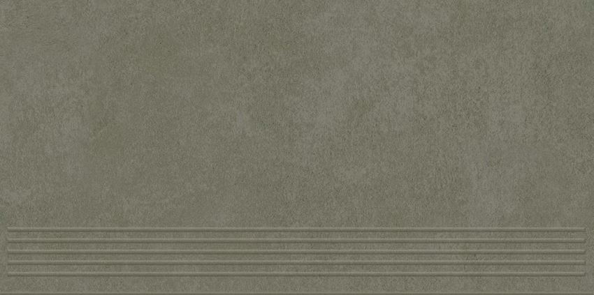 Płytka stopnicowa 29,8x59,8 cm Paradyż Intero Olive Stopnica Prosta Nacinana Mat