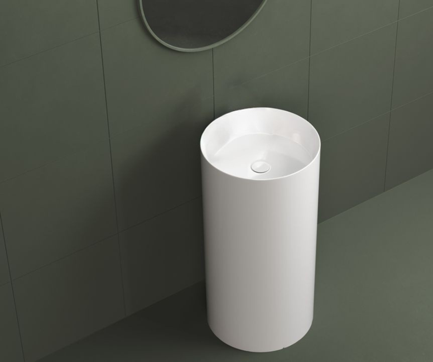 Umywalka kompozytowa wolnostojąca 44 cm biała IÖ Lexa