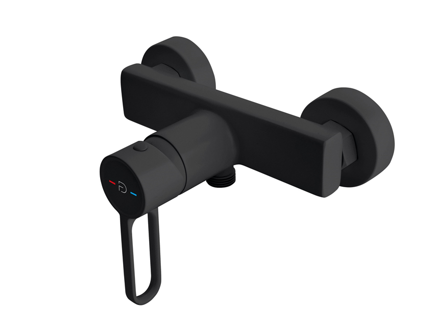 Jednouchwytowa bateria prysznicowa czarna FDesign Zaffiro.png