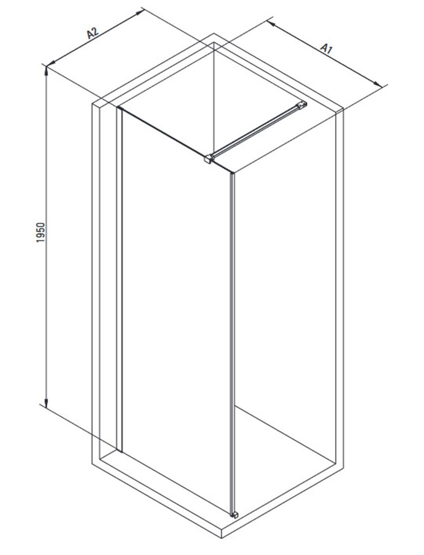 kabina prysznicowa Deante Prizma KTJ A37P rys techniczny