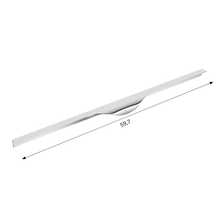 Uchwyt listwowy 60 cm chrom połysk Defra Luna rysunek