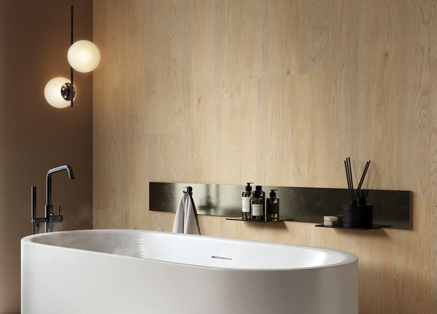 Detal drewnopodobnej płytki z kolekcji Cerrad Neosimple