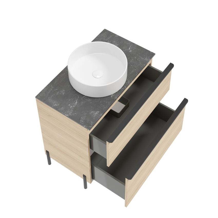 Szafka podumywalkowa 80 cm dekor dąb vicenza jasny Defra Nino