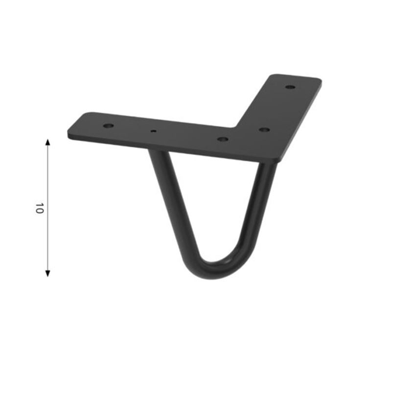 Nóżka meblowa czarna Defra Sky rysunek