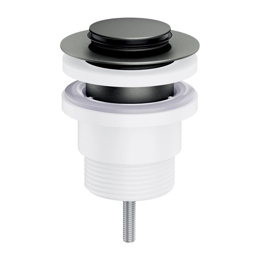 Korek klik-klak umywalkowo-bidetowy grafit szczotkowany Omnires