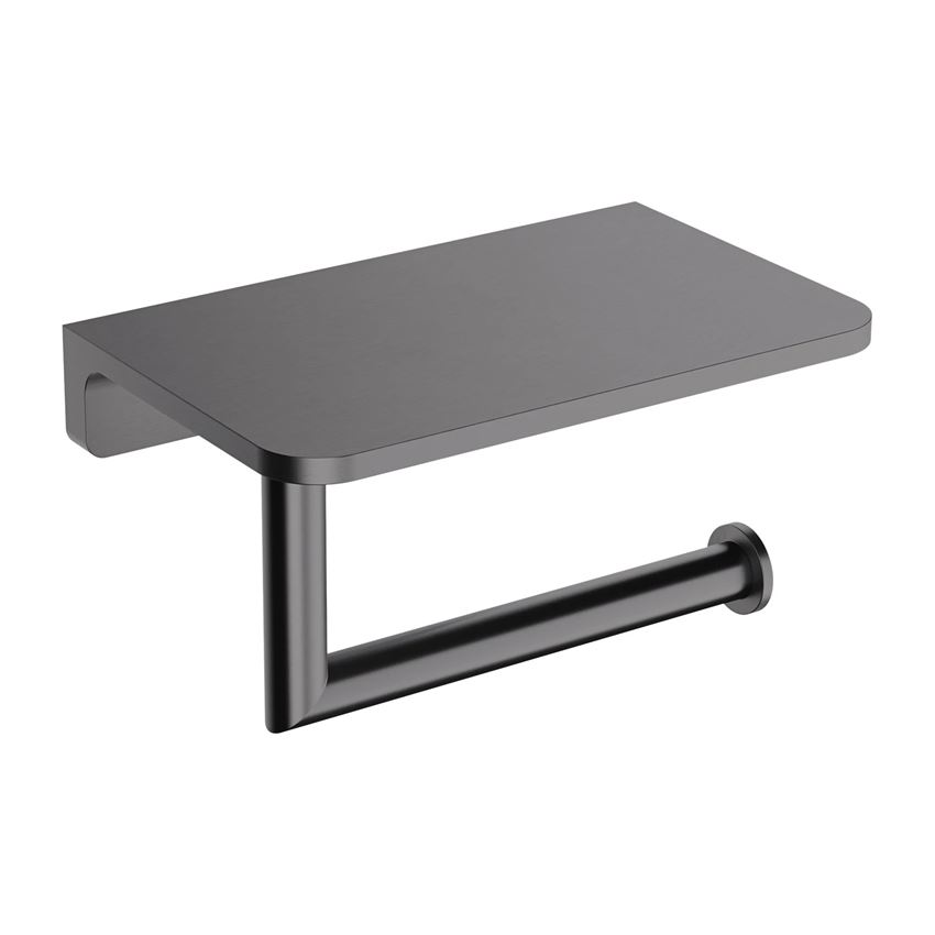 Uchwyt na papier z półką antracyt szczotkowany Omnires Modern Project