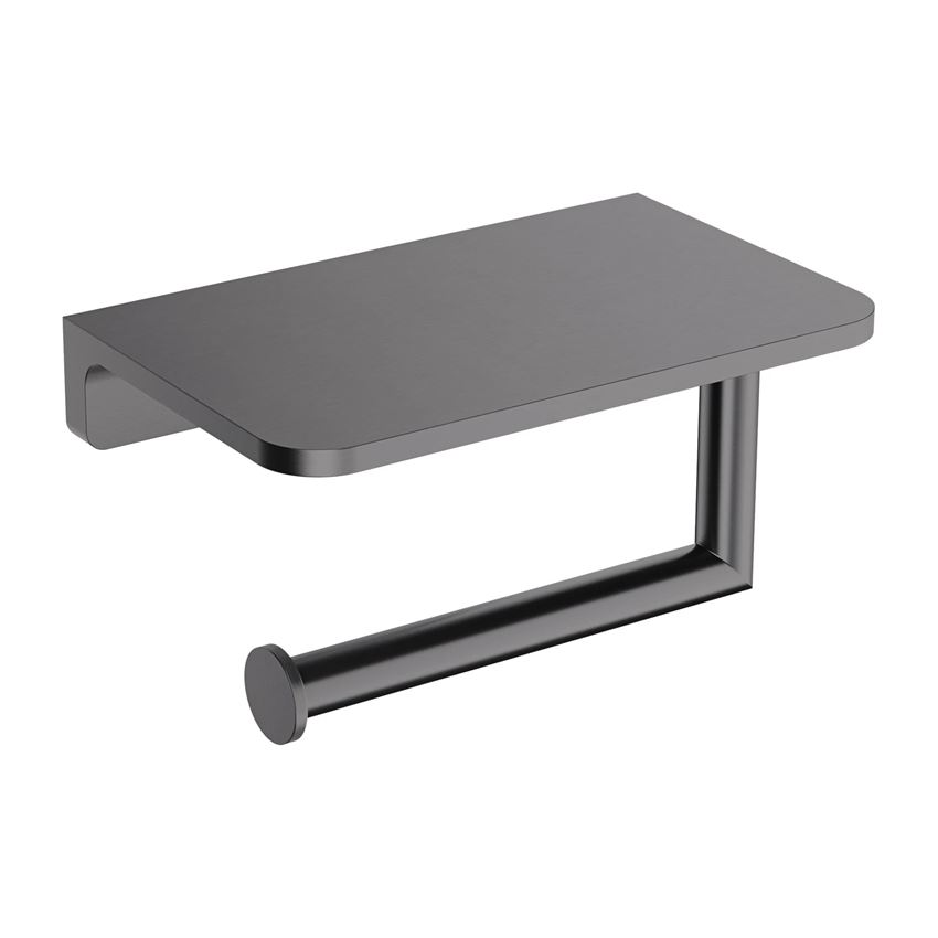 Uchwyt na papier z półką antracyt szczotkowany Omnires Modern Project