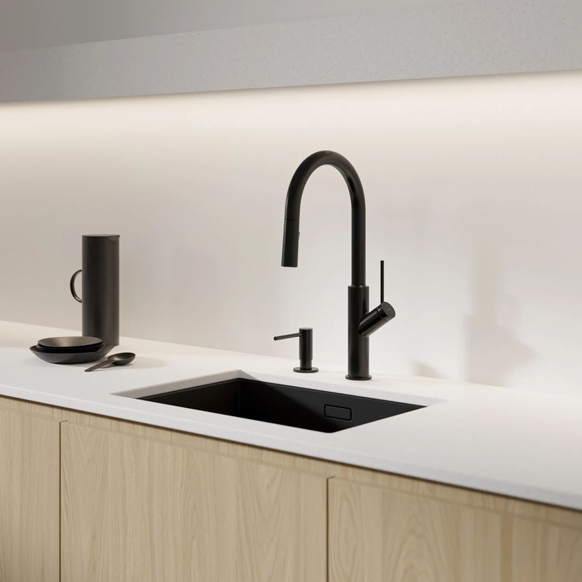 Dozownik kuchenny czarny półmat Omnires Modern Project