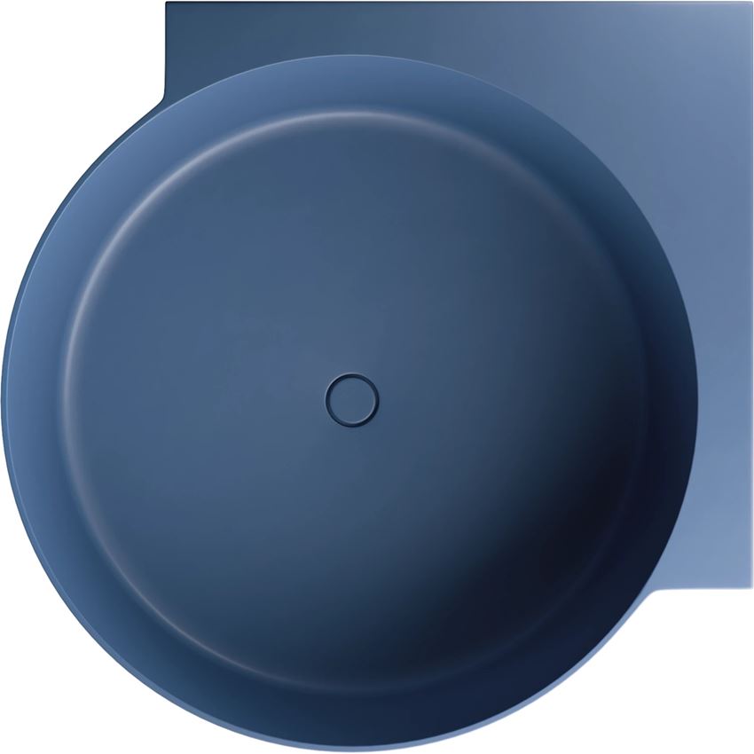Wanna narożna okrągła 120x120 cm midnight blue mat Omnires Ovo