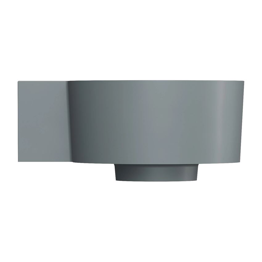 Umywalka nablatowa/wisząca - lewa 33x34 cm ash grey mat Omnires Ovo