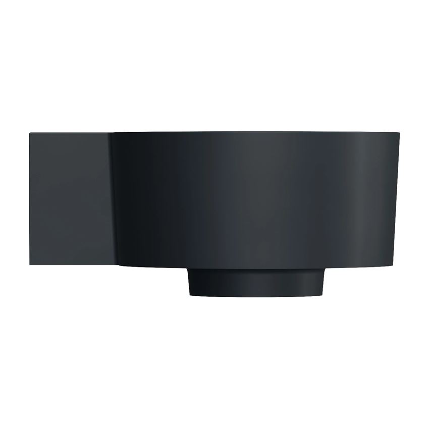 Umywalka nablatowa/wisząca - lewa 33x34 cm black lava mat Omnires Ovo