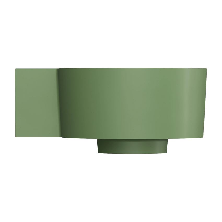 Umywalka nablatowa/wisząca - lewa 33x34 cm olive mat Omnires Ovo