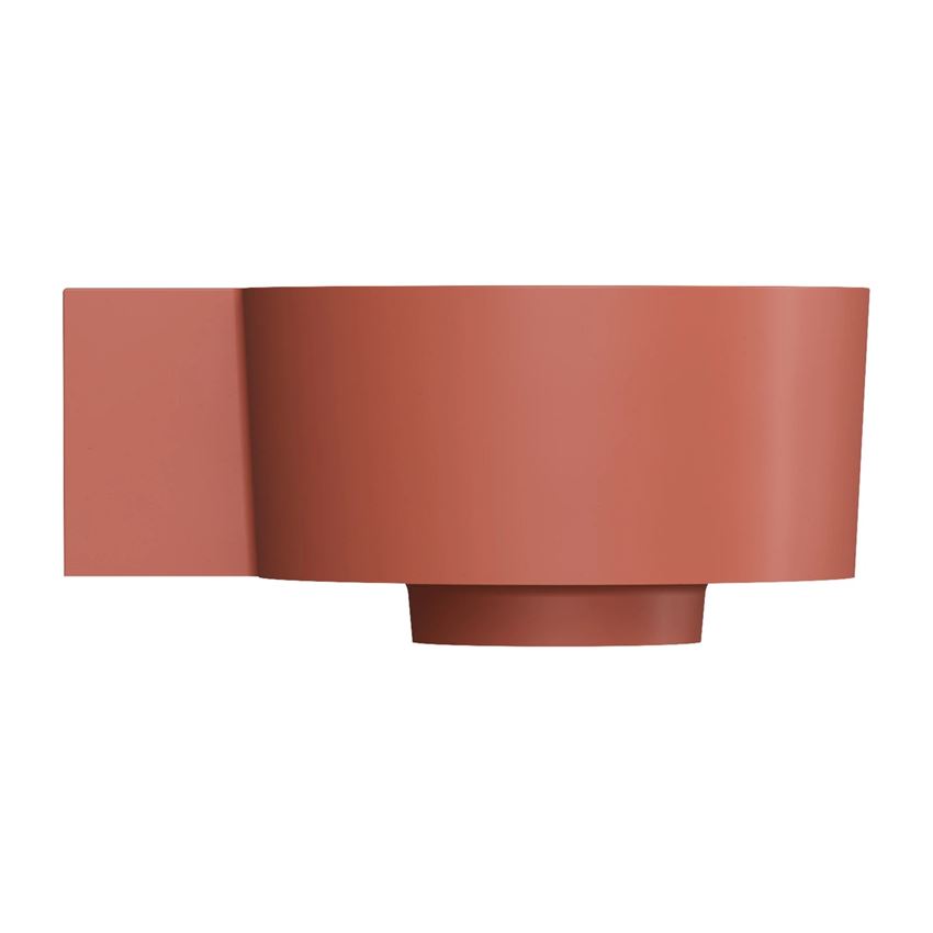 Umywalka nablatowa/wisząca - lewa 33x34 cm terracotta mat Omnires Ovo