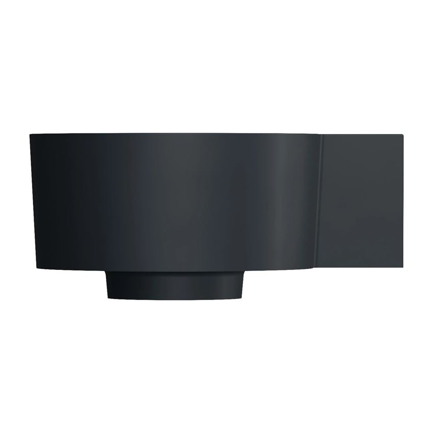 Umywalka nablatowa/wisząca - prawa 33x34 cm black lava mat Omnires Ovo