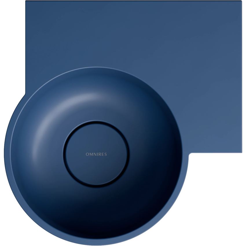 Umywalka nablatowa/wisząca - prawa 33x34 cm midnight blue mat Omnires Ovo